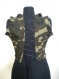 A non-standard camouflage jacket with back-to-back fasteners made of cotton