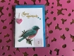 Carte joyeux anniversaire  oiseau (modèle unique)