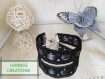 Bracelet dentelle noire et ruban de satin