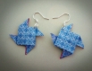 Boucles d'oreilles moulin à vent - origami / papier