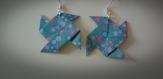 Boucles d'oreilles moulin à vent - origami / papier (3)