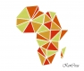 Motif de broderie machine carte de l'afrique géometrique - téléchargement instantané - 100x100 et 130x180