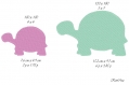 Motif broderie machine silhouette tortue  - téléchargement instantané - 2 tailles 100x100 et 130x180