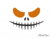 Motif broderie machine silhouette visage citrouille halloween  - téléchargement instantané - tailles 100x100