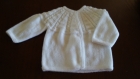 Veste tricot blanche 6 mois