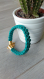 Bracelet en suédine bleu turquoise