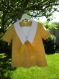 Robe fille jaune 18 mois vintage année 1960/dress girl yellow 18 months vintage 1960's