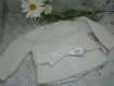 Brassière tricot,pull premier âge à 6 mois, layette vintage année 1962/knit bra, sweater for first age to 6 months, vintage layette 1962's