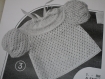 Brassière tricot,pull pour 3 mois à 8 mois, layette vintage année 1950/knit bra, sweater for 3 at 8 months , vintage layette year 1950