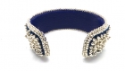 Bracelet manchette turquoise et perles de verre 