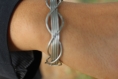 Bracelet médiéval esprit elfe en acier inoxydable couleur argent