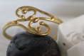 Bracelet métal doré piece unique: création amazone 