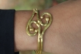 Bracelet métal doré piece unique: création amazone 