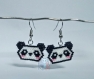 Boucles d'oreilles panda / panda earrings