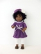 Vêtements pour poupées marietta de n' néness: ensemble mauve et blanc 