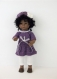 Vêtements pour poupées marietta de n' néness: ensemble mauve et blanc 