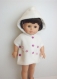 Vêtement poupée compatible aux poupées modes et travaux, paola reina soy tu, 40 à 45 cm: cape polaire blanche