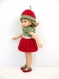Vêtement compatible poupée chérie de corolle, paola reina, little darling, arias carlotta , 30 -33 cm: fraise des bois