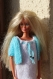 Ensemble blanc et bleu turquoise pour poupée barbie