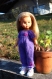 Combinaison violette et fleurettes pour poupée corolle les chéries