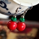 Colorful earrings made of real stones, fashion handmade with a vintage ethnic style. handcraft pendant chinese tradition boho