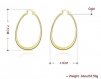 Oval shaped u fomed gold 18k hoops