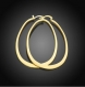 Oval shaped u fomed gold 18k hoops