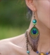 Peacock earring