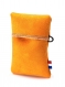 Simple et doux pochettes pour ranger les clés ou cartes de crédit sans métal ou plastique, en suédine - coloris orange (pack de 3 p/m/g)