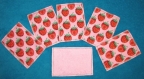 Lot de 12  lingettes lavables motif fraises