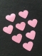 Lot de 500 confettis - cœur rose