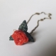 Collier/chaine bronze d'une rose/fleur