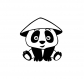 Flex 20cm panda chapeau