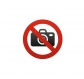 Sticker 15cm appareil photo interdit