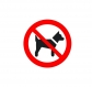 Sticker 15cm animaux interdits