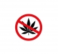 Sticker 10cm cannabis interdit