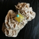 Pendentif cuivre, pierre onyx jaune
