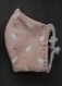 Masque de protection enfant lavable -conforme afnor -modéle chr grenoble -motif chat rose