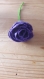 Rose violette en pate fimo pailletée 