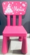 Chaise personnalisée avec theme et prenom au choix pour enfants disponible en coloris rose bleu rouge ou blanc 
