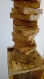 Lampe escalier en bois de palette recyclé
