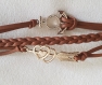 Bracelet multirangs marron