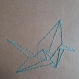 Carnet grue origami
