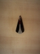 Collier argent pendentif en céramique émaillé noir/rouge avec inscrustation