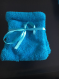 Lingettes démaquillantes lavables turquoise (lot de 4)