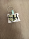 Porte clés lettre h (fleur couleur vert pâle)