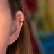 Bague d'oreille en titane helix - anneaux de cartilage sans piercing - perles d'hématite prune et cuivre - hypoallergénique