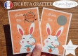 Ticket carte à gratter annonce grossesse originale : la famille va s'agrandir modèle lapin tickets collection félicitation