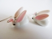 Boucles d'oreille lapin blanc