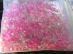 Sachet perles rocaille mélange transparent et rose